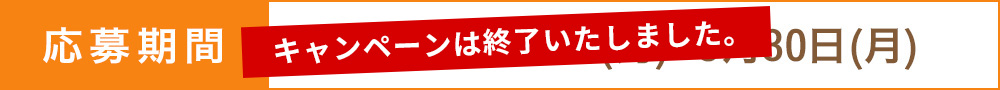 応募期間:2019年4月1日(月)~9月30日(月)